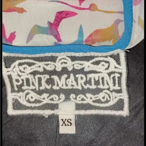 Pink Martini Bird Pattern Sleeveless Tank Top Size XS - Picture 5 of 8